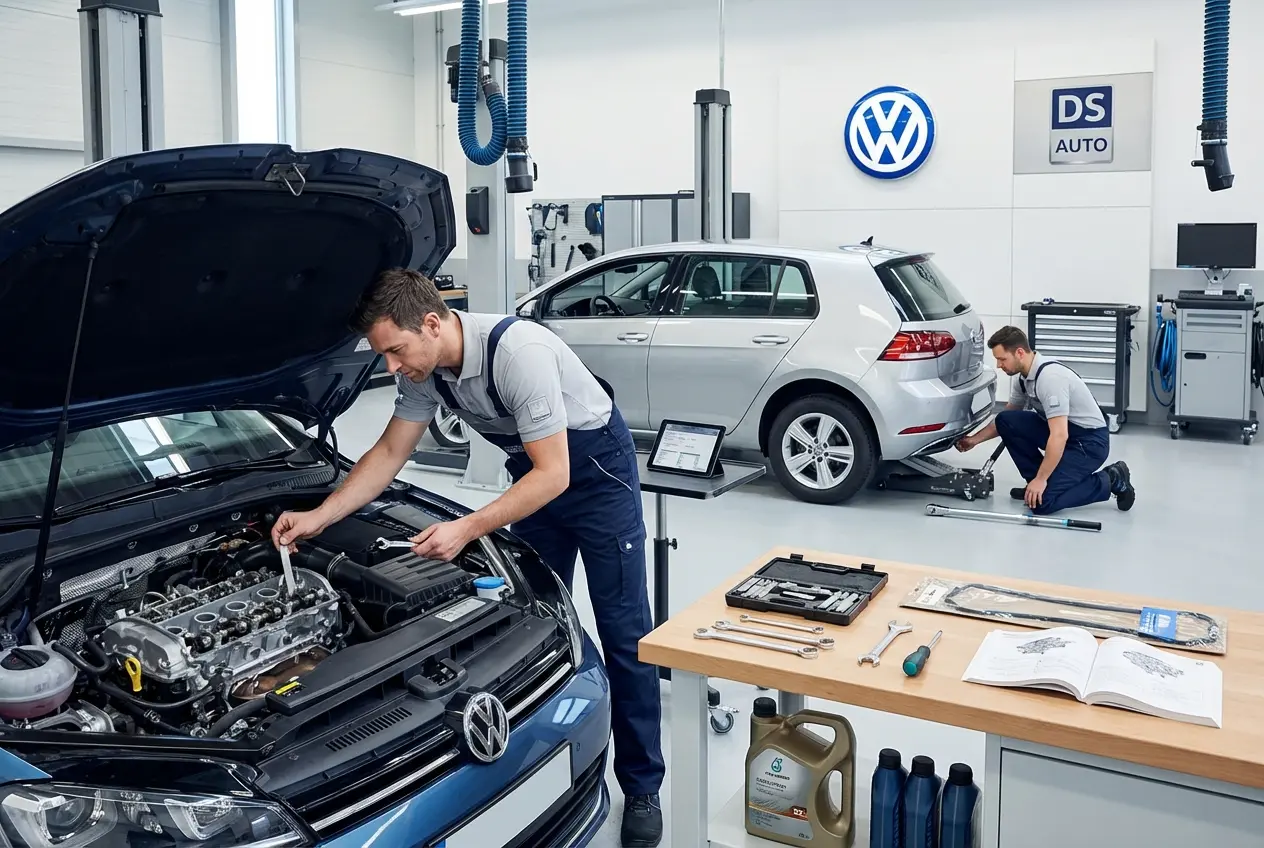 Проверка и регулировка зазоров клапанов двигателя Volkswagen в автосервисе DS Auto в Жуковском
