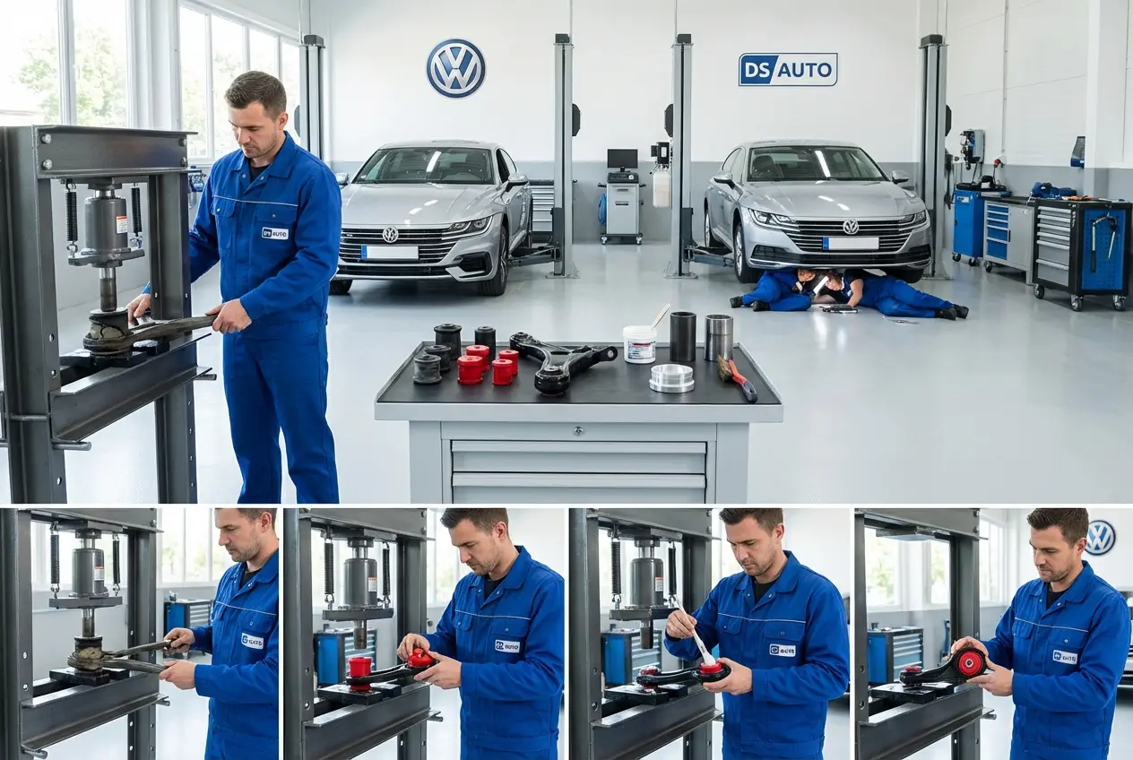 Замена сайлентблоков передних рычагов Volkswagen в автосервисе «DS Auto» в Жуковском
